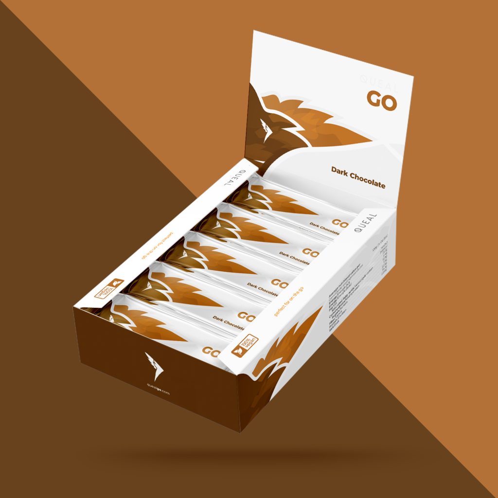 Queal Dark Choco Peanut GO Bars 9-pack